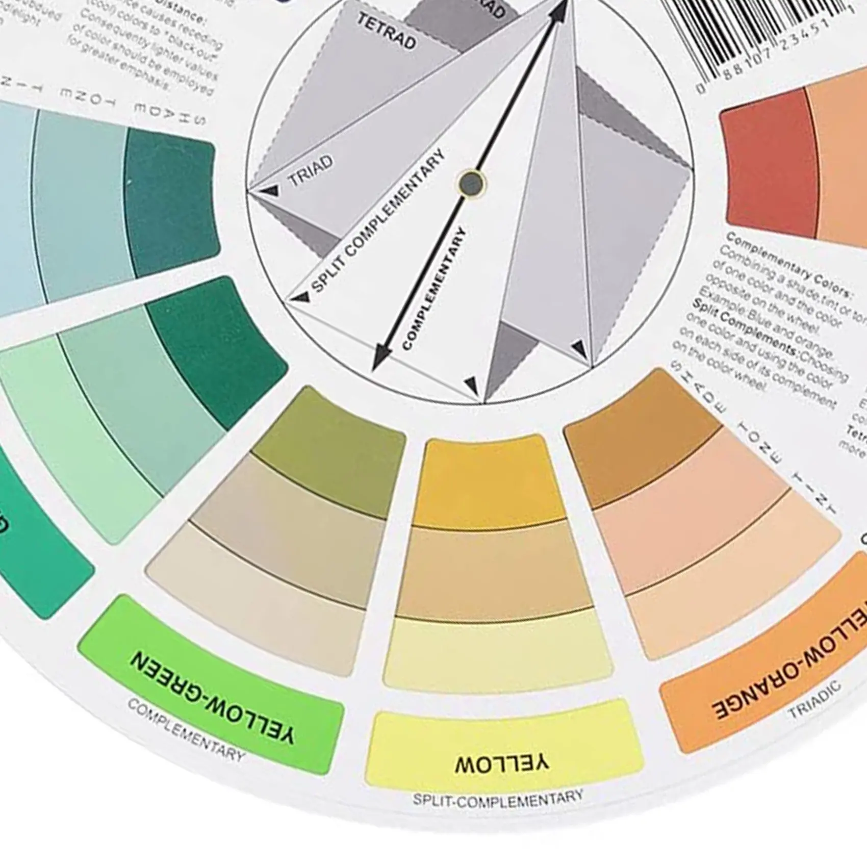 Color Mixing Guides, 2Set 9in Creative Color Wheel Paint Mixing Learning Guide Art Teaching Tool for Blending Painting