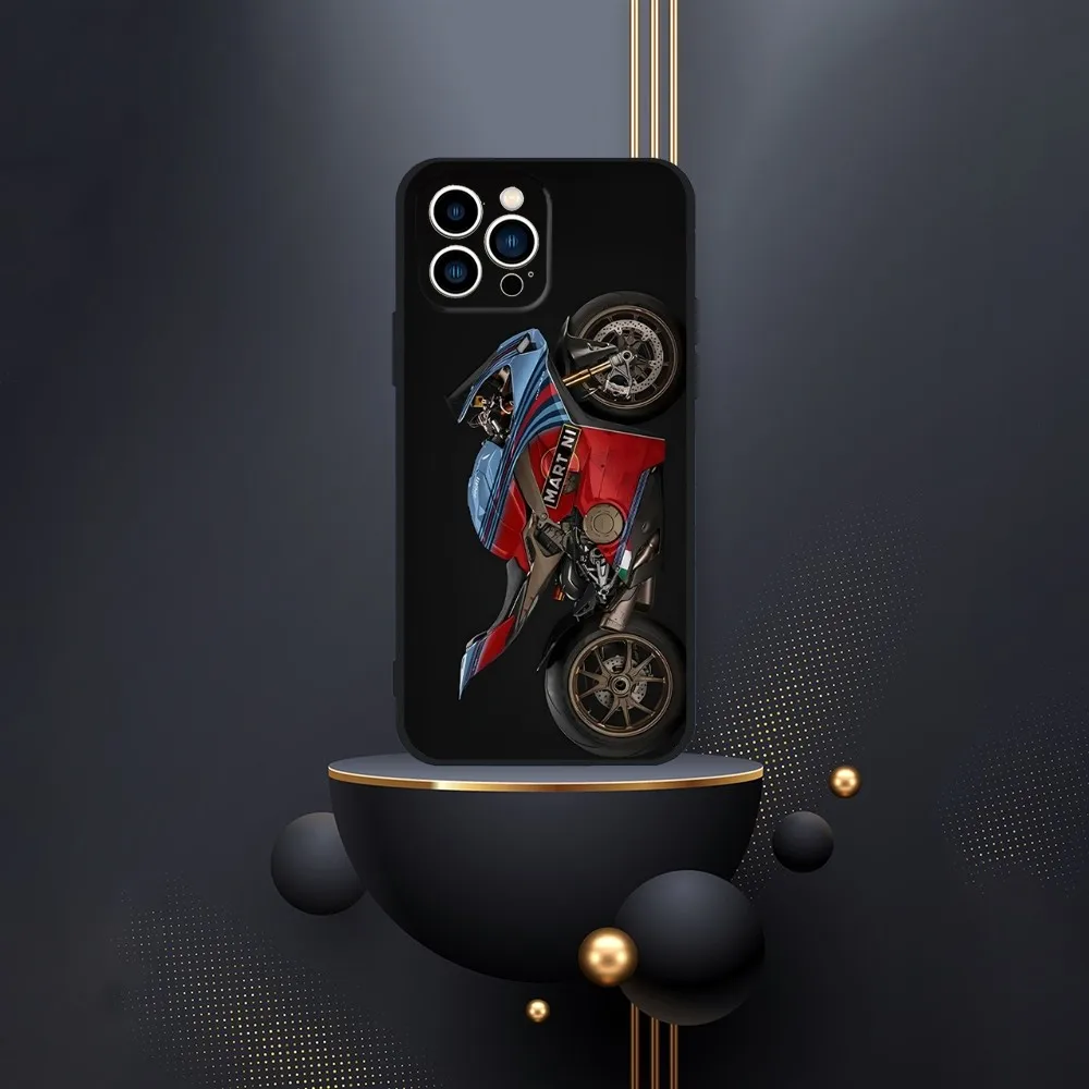 Sport D-Ducati-S Cool Motorcycle Phone Case For iPhone 16,15,14,13,12,Pro,Max,11,7,8,Plus,XR,XS Max Shockproof Silicone Soft