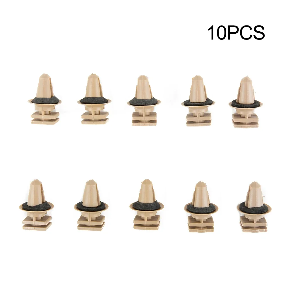 

For BMW Trims On Sill & Door Entrance Plastic Nylon Clips Set Of 10 Fit Into 10mm Hole Accessories Interior Clips Equippments