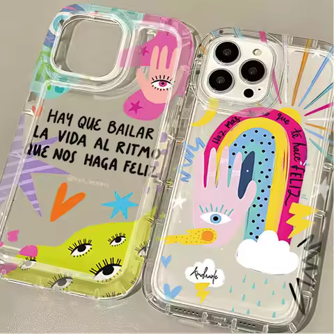 Funny Lucky Colorful Evil Eye TPU Phone Case for Samsung Galaxy S24 Ultra S23 FE S22 S21 S20 Plus Note 20 10 Pro A34 A54 A33 A53