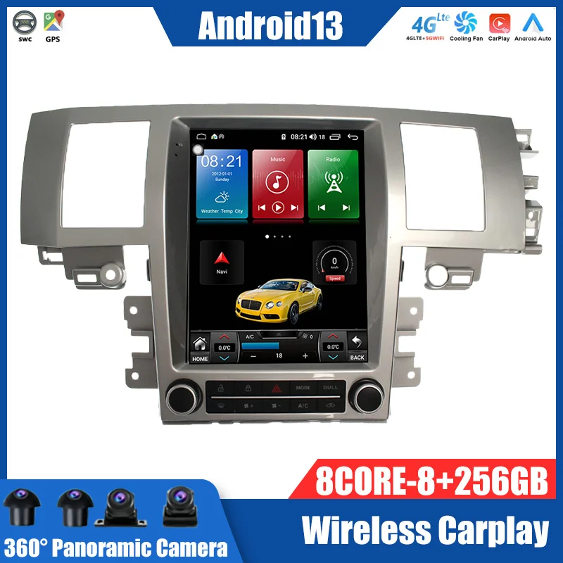 9.7 Inch Auto Android 13.0 For Jaguar XF XFL 2004-2015 Car Radio Stereo Multimedia Player GPS Navigation Video Carplay WiFi