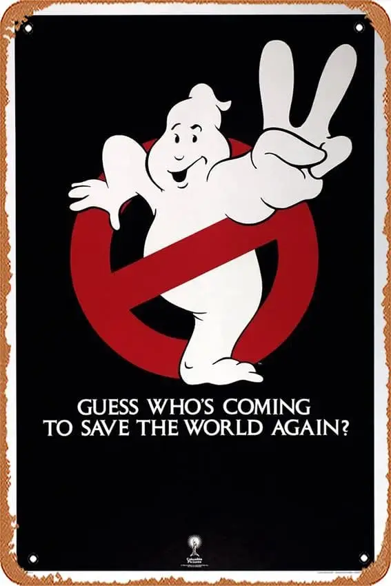 Ghost Busters Movie Poster 2 8 x 12 Inches - Retro Vintage Metal Tin Sign for Home Bar Pub Garage Decor Movie Gifts