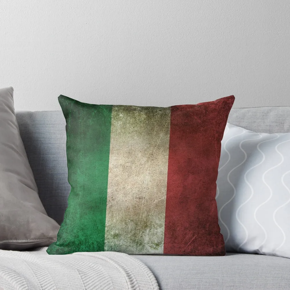 

Old and Worn Distressed Vintage Flag of Italy Throw Pillow Christmas Pillow Cases Anime Custom Cushion Photo pillow