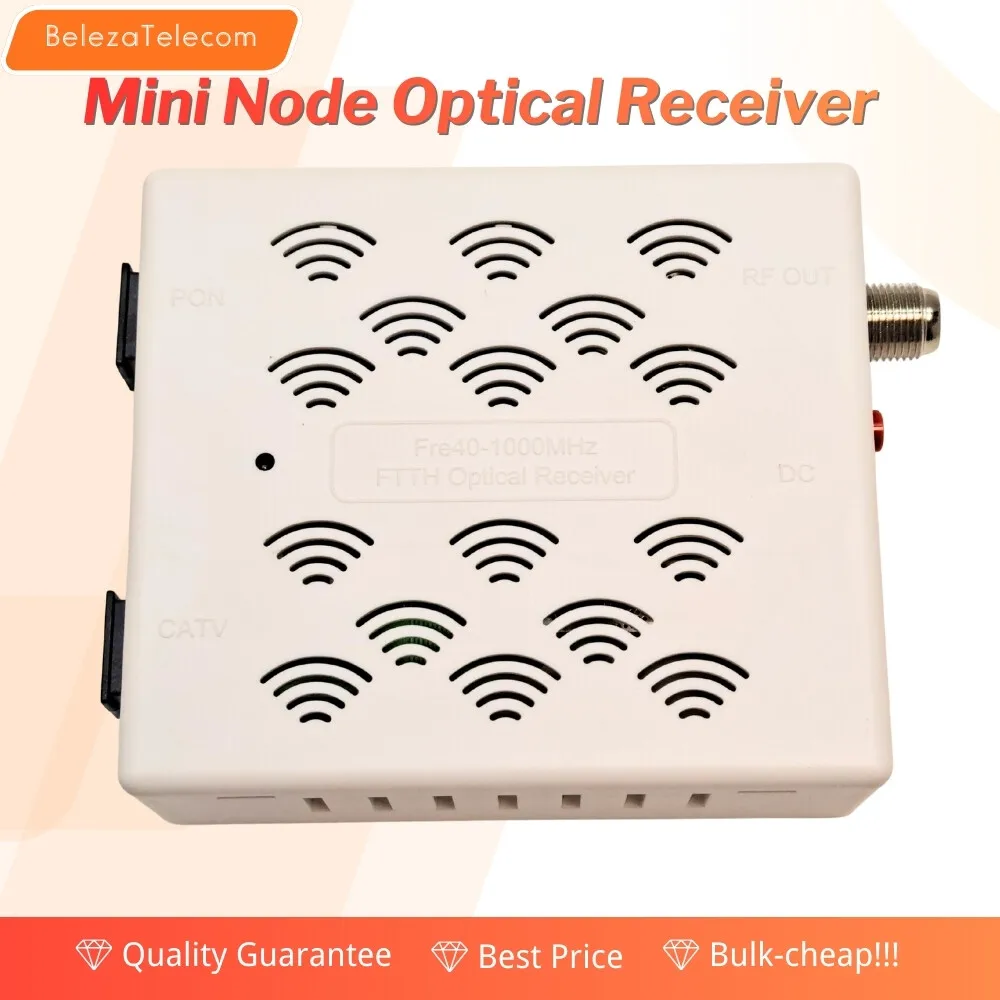 FTTH RFoG Mini Optical Node: SC/APC to Dual F-Head Output Single Fiber CATV Receiver