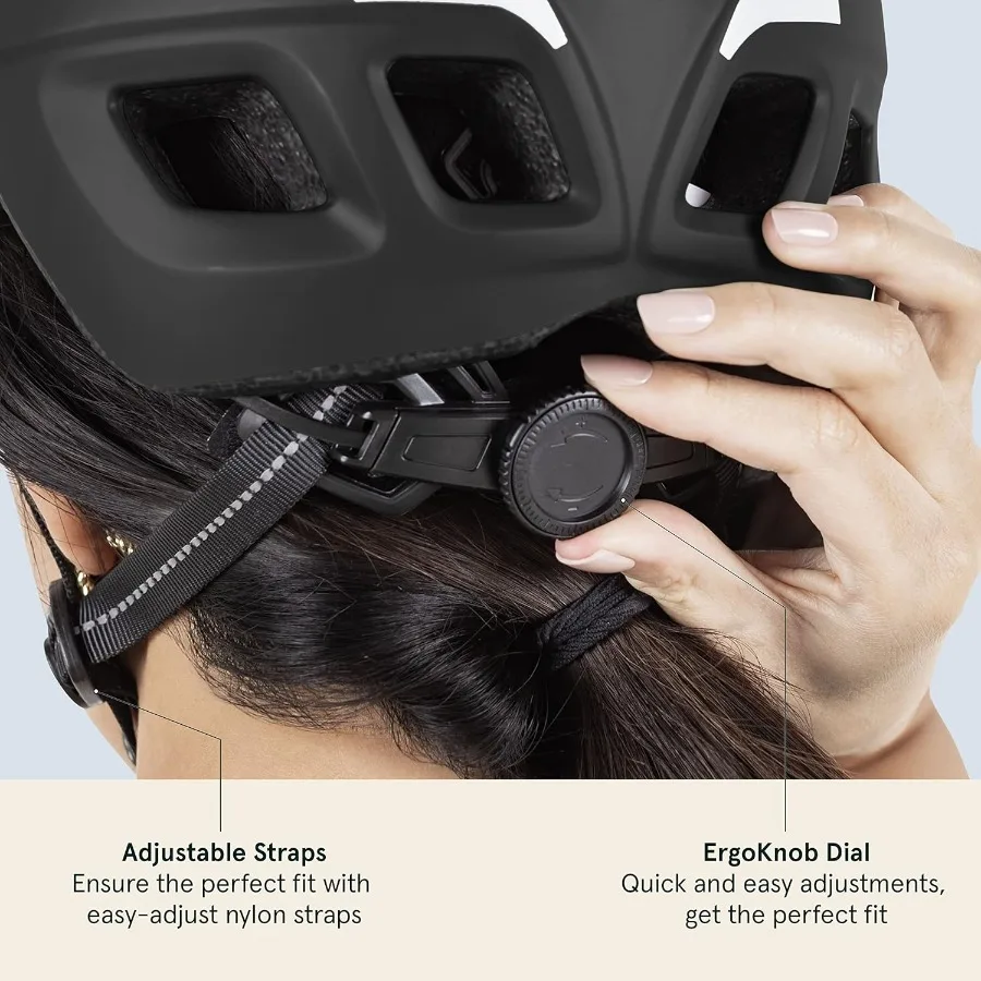 레트로스펙 레논 자전거 헬멧 LED 안전등 포함 야간 라이딩 시 가시성 향상 조절 가능한 다이얼 핏 및 탈부착 가능