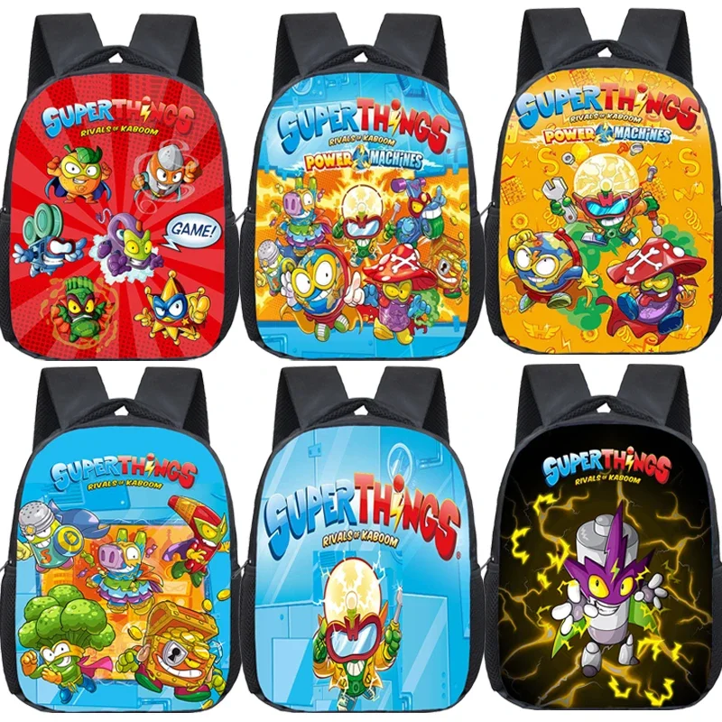 

Super Things Backpack Schoolbag Children Super Zings Kindergarten Bags Bookbag Child Primary boys girl School Gift Mini Rucksack