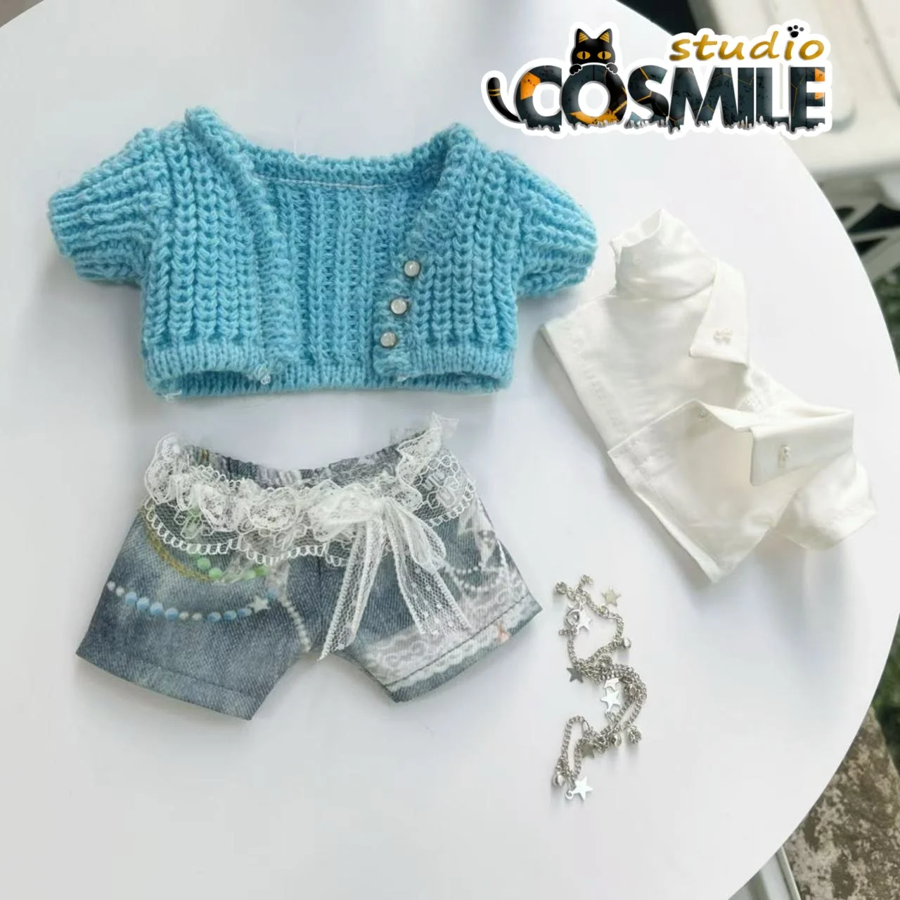 เสื้อกันหนาวฤดูหนาว The Untamed ตัวละครไย๋ ซั่วจาน แฟชั่นลำลอง ตุ๊กตาขนนุ่ม 20 ซม. อุปกรณ์เสริมตุ๊กตา เสื้อผ้าตุ๊กตา BJYX GG