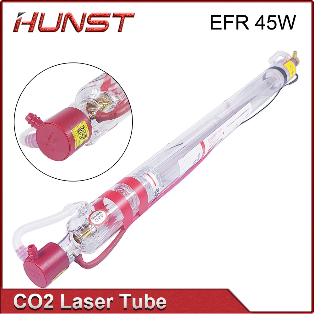 Hunst-Tube laser EFR 45W CO2, diamètre 50mm, longueur 800mm, lampe en verre pour machine à graver et à découper