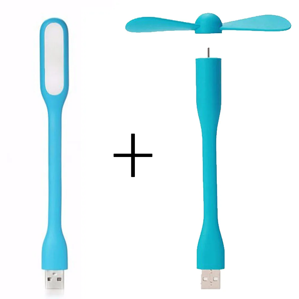 Ventilador USB creativo portátil, miniventilador Flexible y lámpara de luz LED USB para banco de energía, Notebook y ordenador, dispositivo de verano