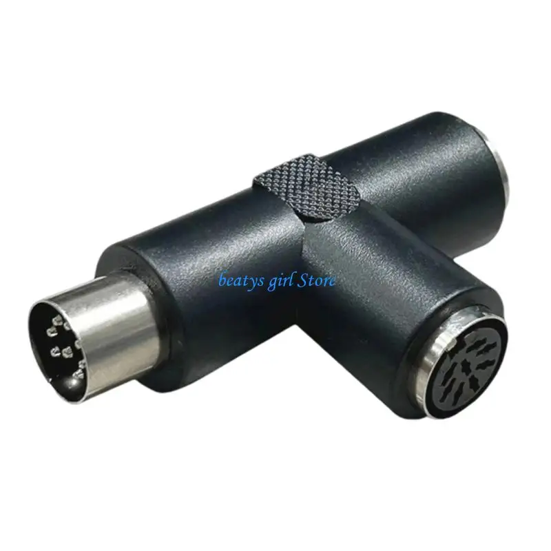 

C7AB Durability Metal Plastic Conference Mics Adapter 1Male to 2Female for Business