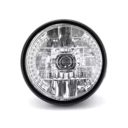 7'' Motorcycle Headlights Turn Signal Amber Lights Lamp for Bobber Dyna Honda Suzuki Yamaha Cafe Racer Faro Moto