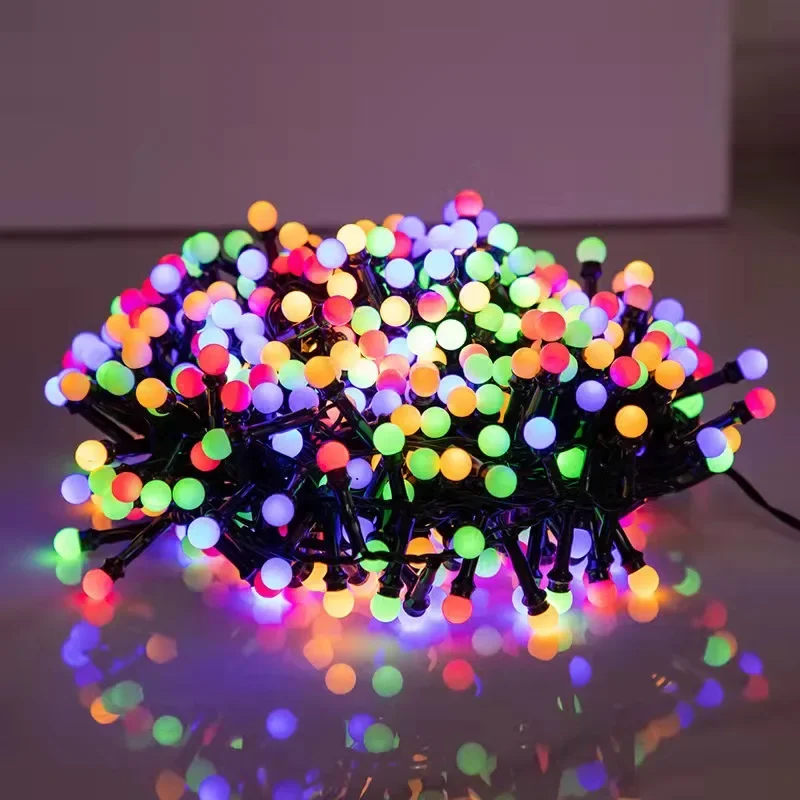 Creative 10M 500LED Round Ball Fairy String Light 8 Modes Outdoor Christmas Lights Garland for Garden Tree Wedding Party Decor