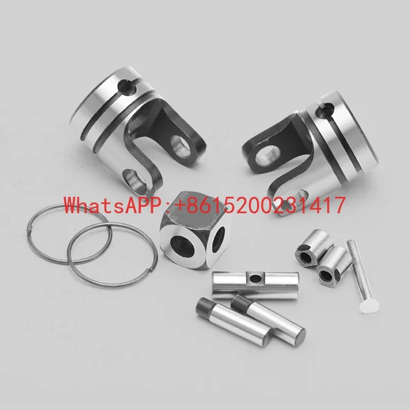 Cross axis universal joint coupling, single and double joint coupling small connecting shaft extendable transmission shaft joint