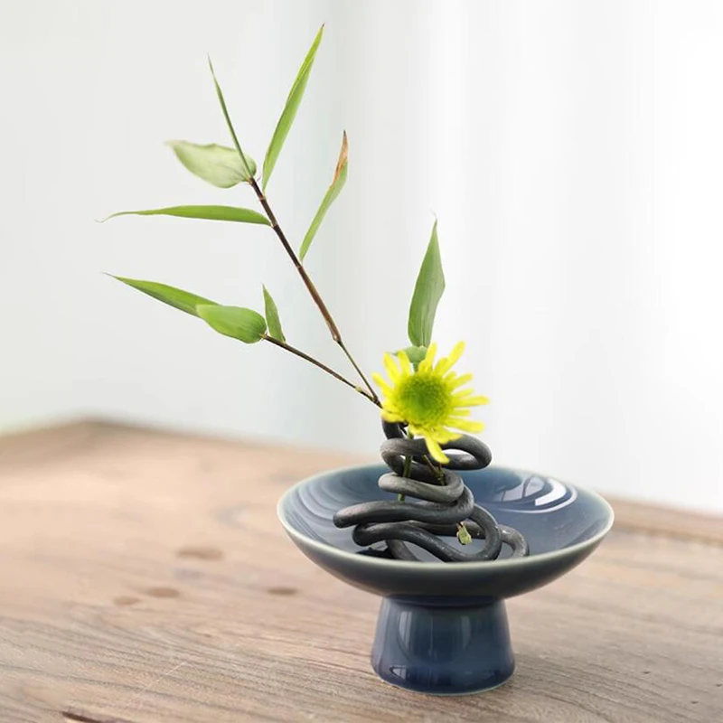 Japanese Ikebana Kenzan Flower Pot Base Holder Frog Flexible Deformable Tea Ceremony Chinese Floral