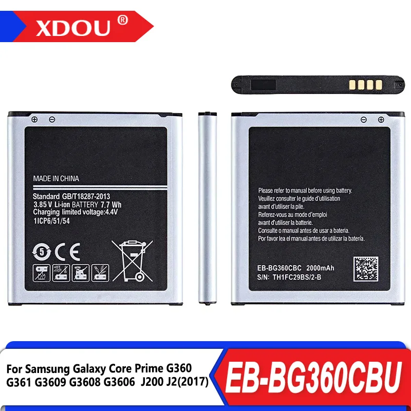 

Совершенно новый аккумулятор EB-BG360CBU EB-BG360BBE 2000 мАч для Samsung Galaxy Core Prime G360 G361 G3609 G3608 G3606 J200 J2 (2017)