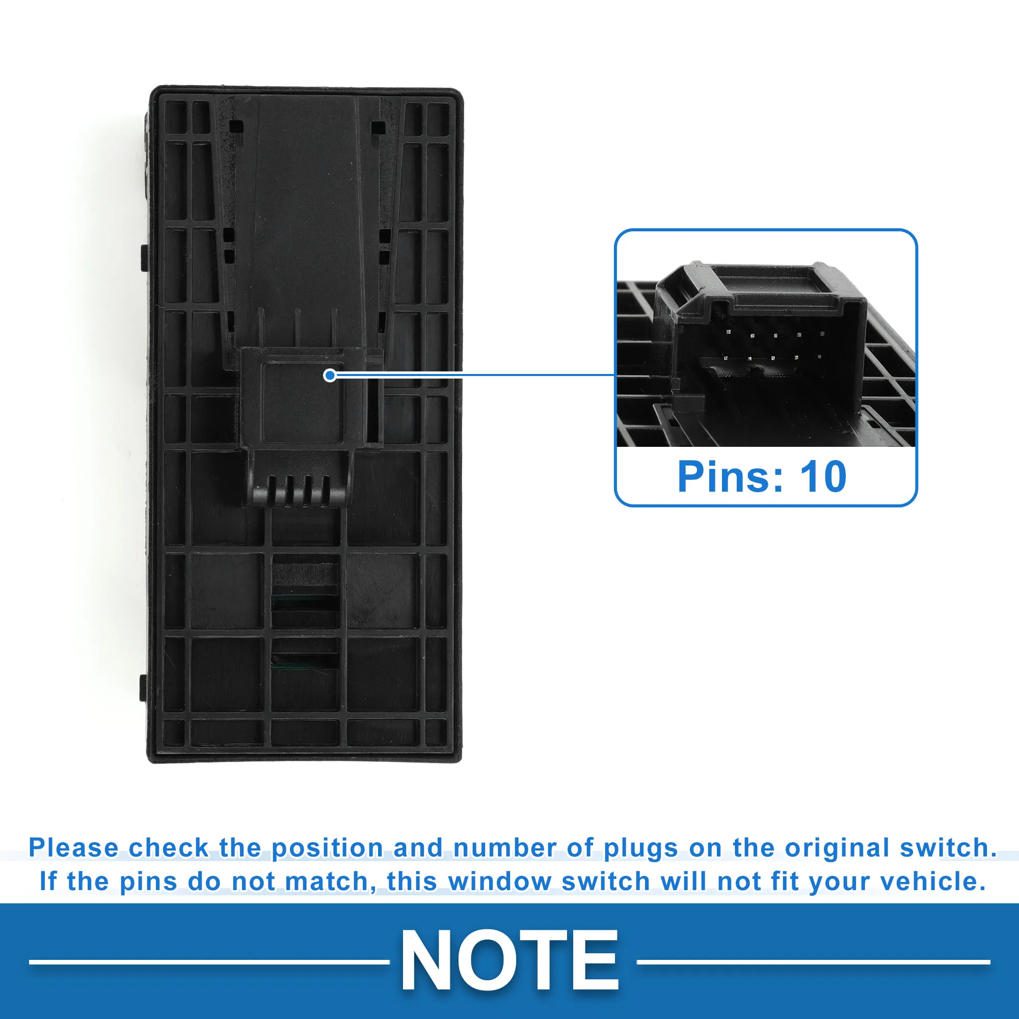 Uxcell-Audi a6、quattro s6、q7、no。4f0959851g用のフロント左側パワーウィンドウスイッチ