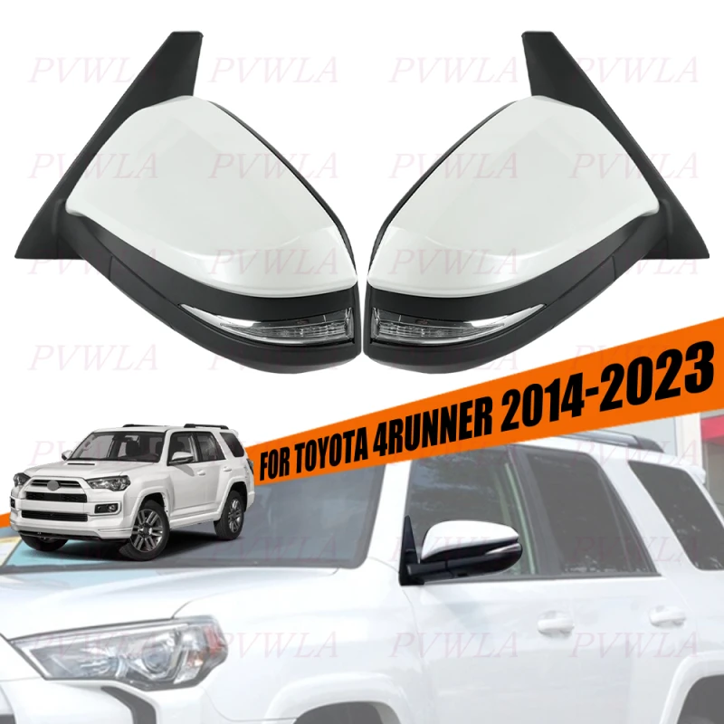 

14PIN Pearl White Camera Power Fold Rear Mirror Assembly For Toyota 4RUNNER 2014 2015 2016 2017 2018 2019 2020 2021 2022 2023