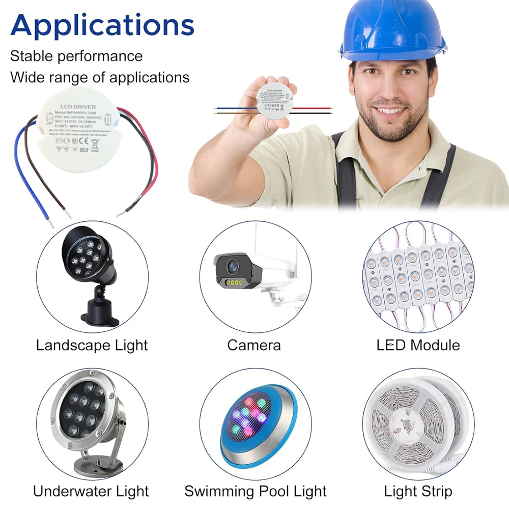 24W 30W 36W Ronde LED Driver Ultra Slim LED Voeding Ronde LED Transformator AC 110V 220V 230V naar DC 12V 24V Voor LED Lamp