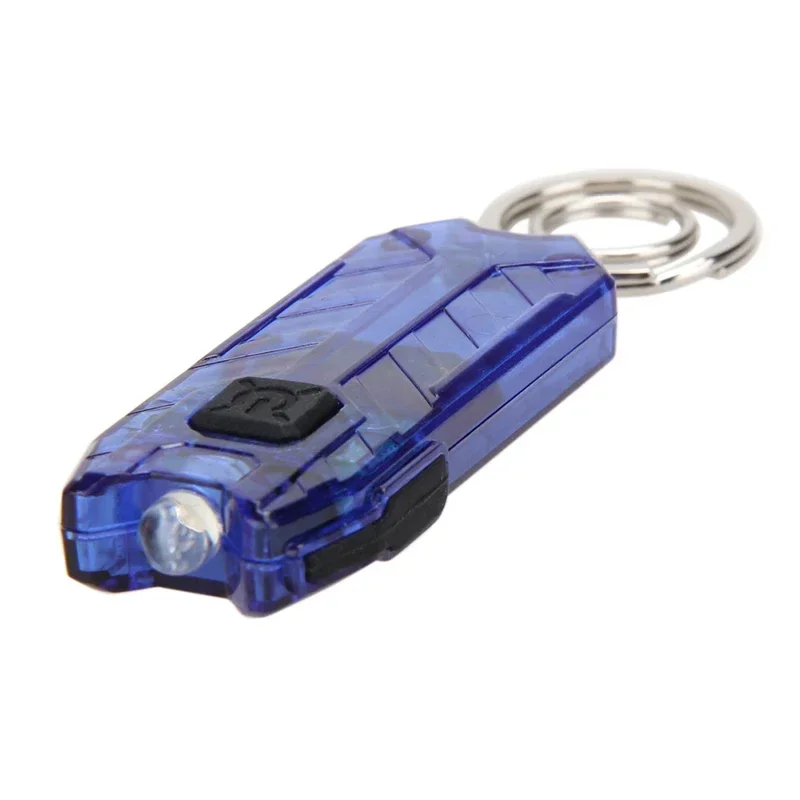 Mini LED Keychain Flashlight Electric Torch Portable USB Rechargeable 45LM 2 Modes Tube Camping Night Reading Cycling Light Lamp