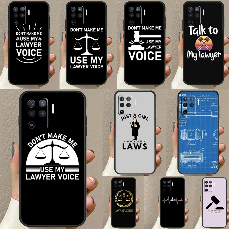 Law Student Lawyer Judge Case For OPPO A96 A76 A16 A94 A74 A54 A53 A57 S A15 A52 A72 A93 A5 A9 A31 A17 A77 A78 Coque