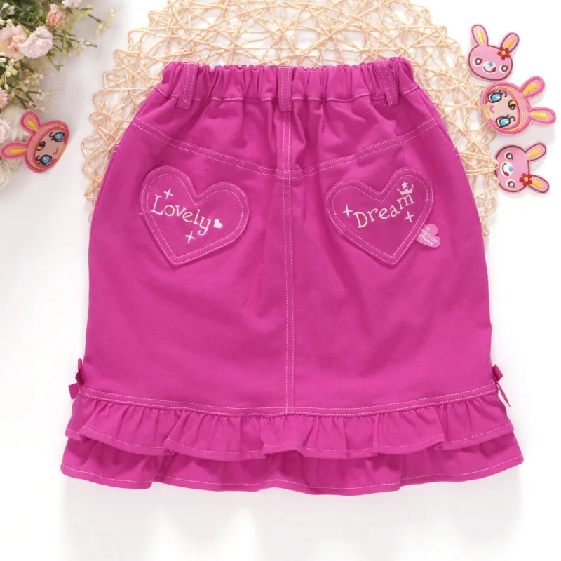 Cute Daughter Clothing Japanese Cartoon Mp Lotus Leaf Edge Skirt All Match Y2k Skirt Mommy and Daughter Matching Clothes