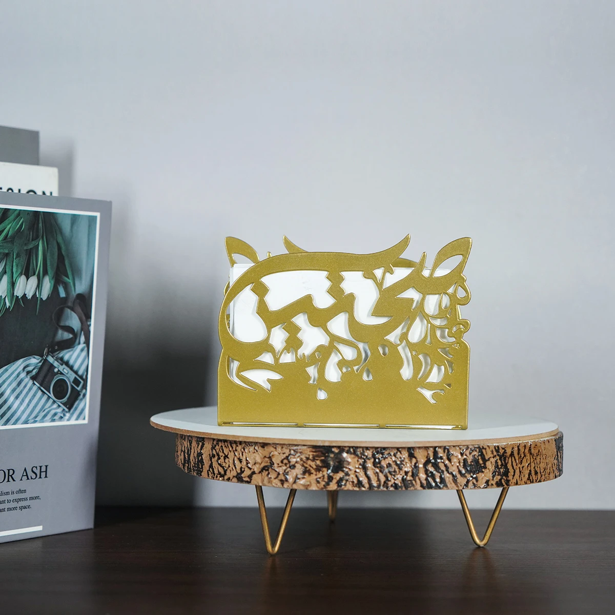 1pc, Metal Dining Table Napkin Holder. Paper Towels and Napkins, Decorative Ornaments for Muslim Home Tabletops