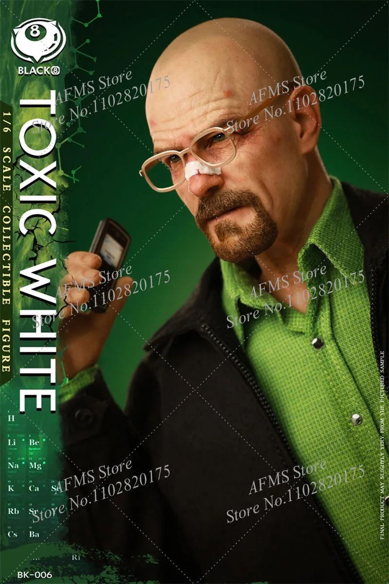 

Black 8 Toys BK-006 1/6 Scale Collectible Figure Walter White Crime High School Chemistry Teacher Full Set 12Inch Action Figure