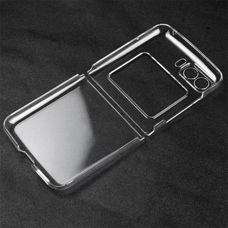 

For Motorola Moto Razr 2022 Razr3 gen 3 5G Hard PC Camera Protect Case Ultra Thin Clear Plastic DIY Full Cover Protective Skin