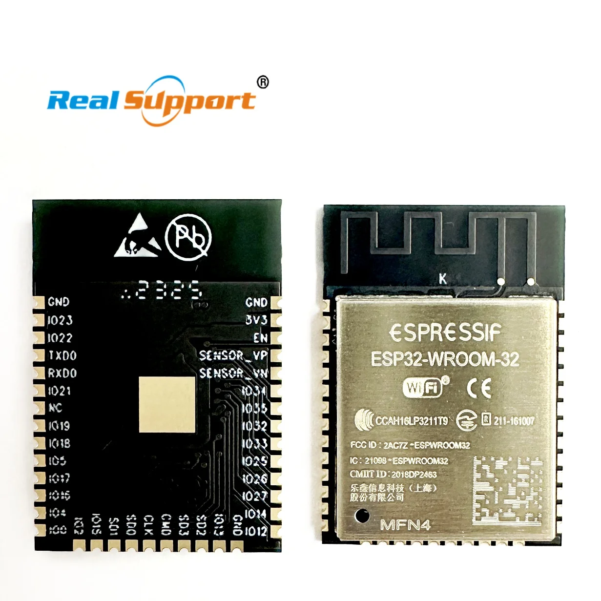 5pcs/lot ESP32-WROOM-32-N4 ESP32-WROOM-32 4MB WiFi+BLE Module with CE FCC KCC MIC IC NCC SRRC Wi-Fi BQB Certificates