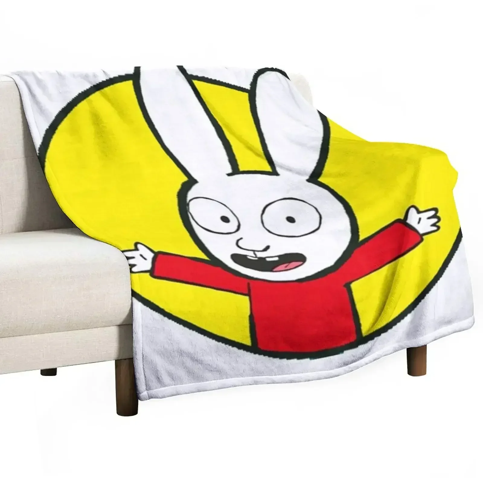 

Simon The Rabbit Throw Blanket Summer Beddings Soft Plush Plaid Furry for babies Blankets