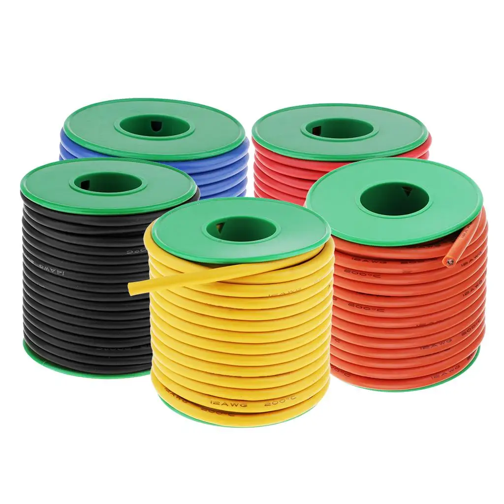 10 Meter 14 Gauge Silicone Wire High Quality Tinned Copper Core for Lighting Fixtures and Electronics