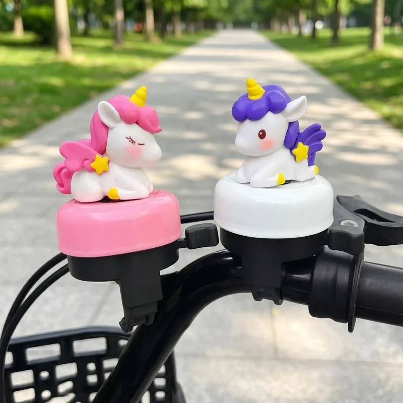 Cartoon-Einhorn-Fahrradklingel mit lautem Klang, universeller Typ, niedliche, schöne Klingel für Laufräder, Roller, Schreibtischdekoration, für den Außenbereich – Detail 2