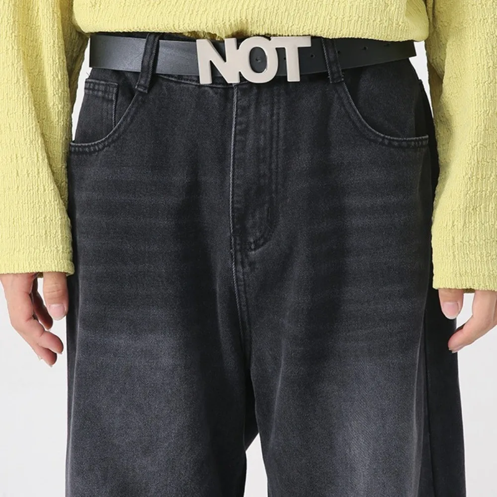 

Простые джинсы Ins Y2K, мужские свободные прямые джинсовые брюки в стиле ретро, классические ковбойские брюки с высокой талией, весна-осень