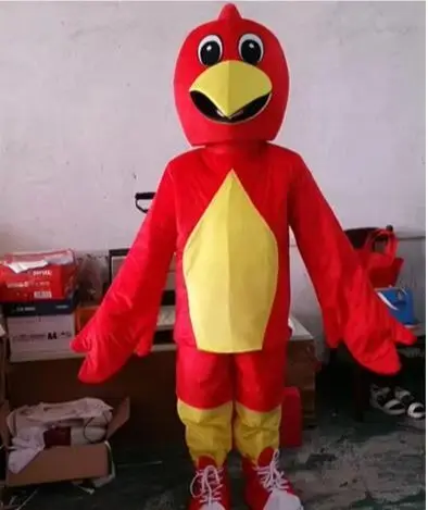 

Новый милый роскошный костюм талисмана для вечеринки с красной курицей для взрослых, рождественское нарядное платье, костюм талисмана на Хэллоуин, бесплатная доставка