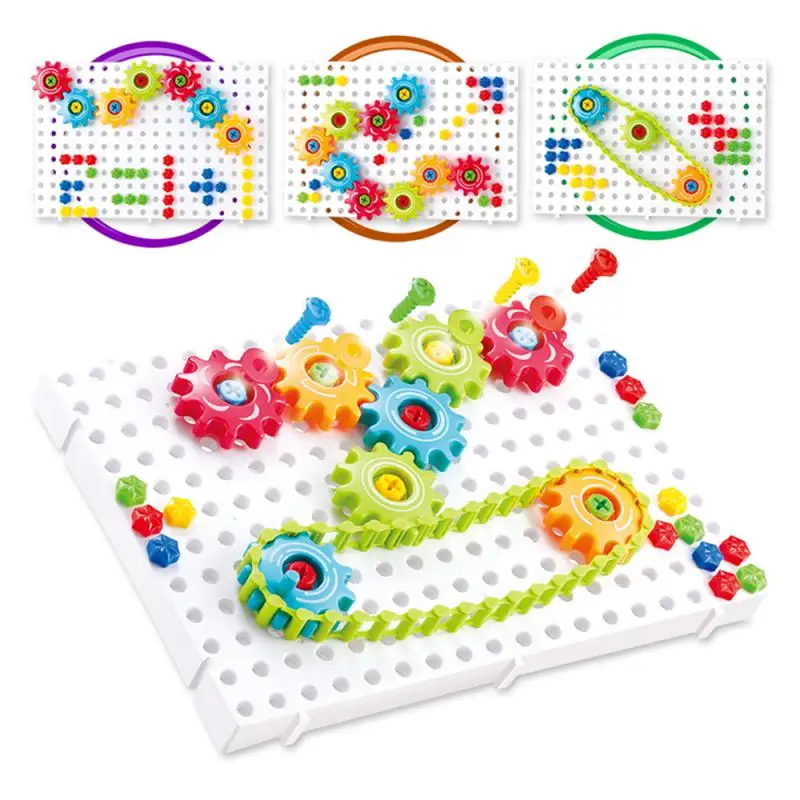 

3D Three-dimensional Assembled Nut Building Block 133pcs Set DIY Chain Gear Magic Disk Children's Educational Toy