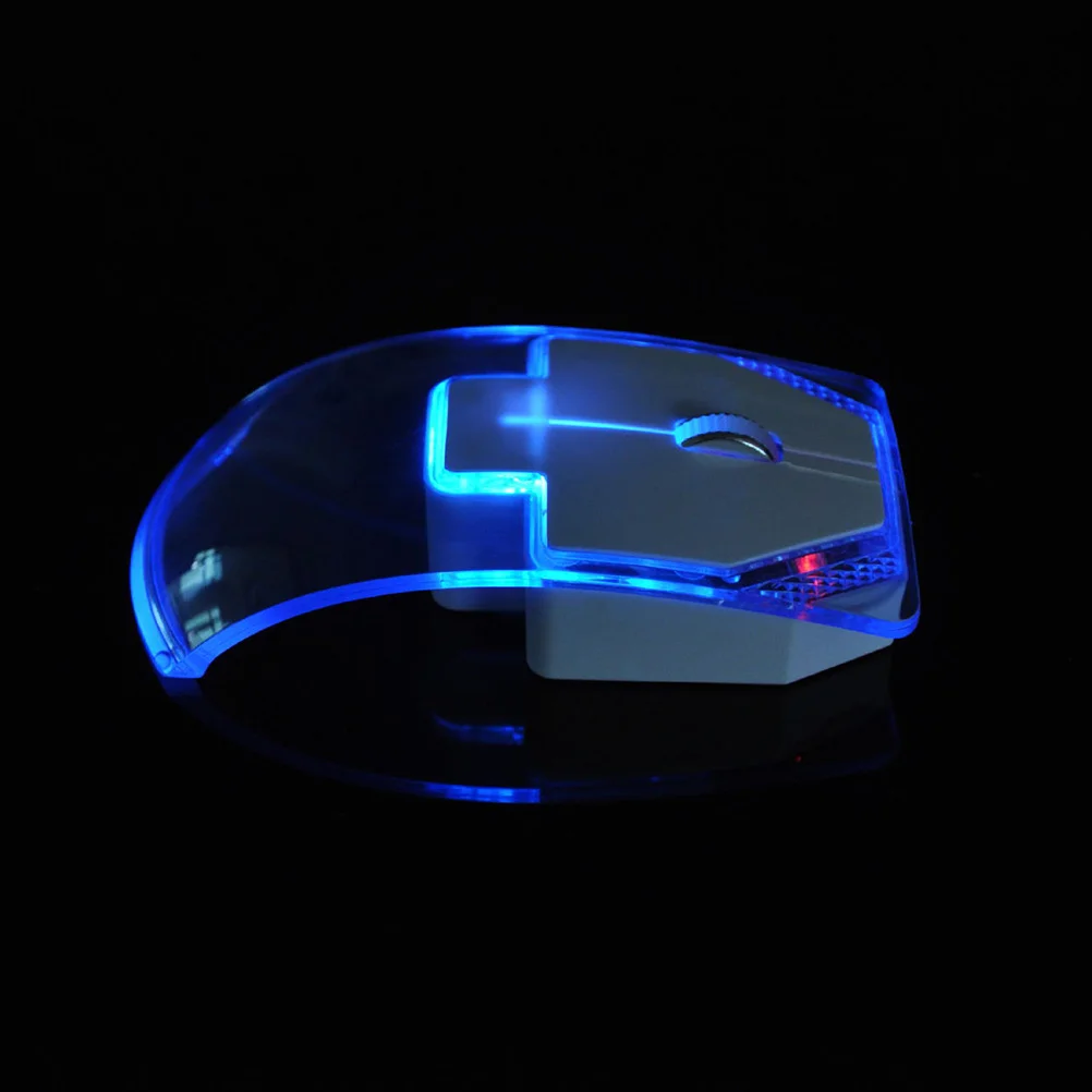 

2.4g Wireless Mouse Transparent Illumination Ergonomic Shape Game Mouse Smooth Two Way Transmission for Gaming
