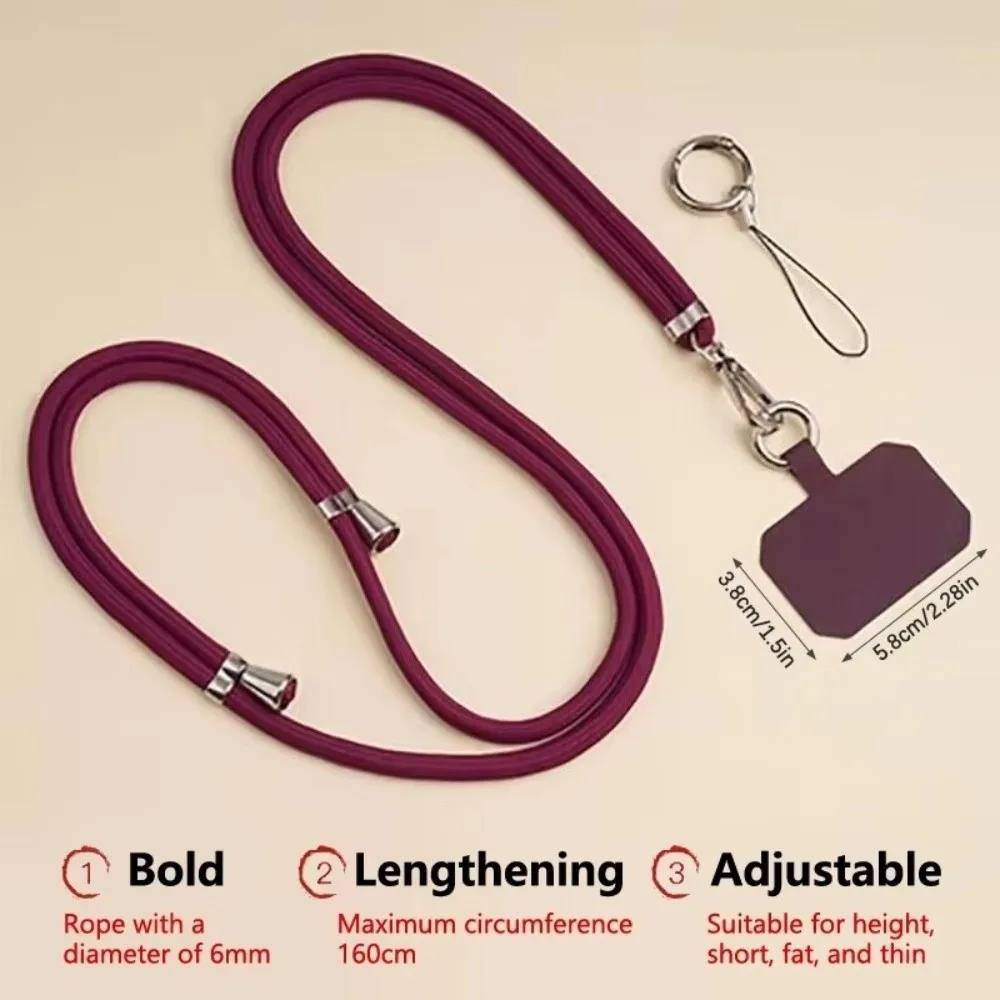 Universal With Patch Crossbody Lanyard Adjustable Anti-lost Phone Lanyards Neck Ropes Outdoor