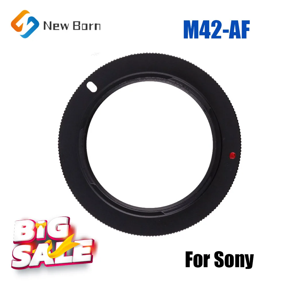 M42-AF M42 Threaded Lens AF Mount Lens Adapter Ring for Sony Minolta Alpha a200 a350 A390 A550 A580 A700 a900 DSLR Camera black