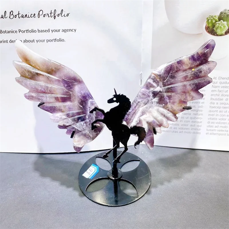 

Натуральный прозрачный кварц Единорог Пегас Кристалл Ремесла Скульптура, Целебный драгоценный камень, Каменные подарки, Декор для домашнего орнамента, 1 пара