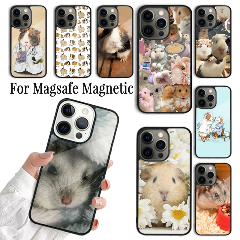 

Hamster Guinea Pig Phone Case Cover For iPhone 17 16 15 14 13 12 11 Pro Max Plus Magnetic FOR Magsafe