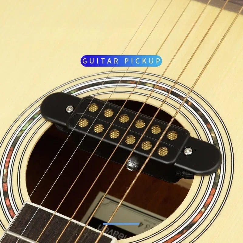 Wholesale of KQ-33 Folk Wooden Guitar Pickups with Free Hole Pickups, Sound Hole Pickups with 3-meter Connection Cable