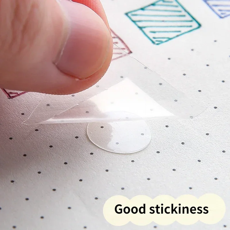 Imagem -04 - Transparente Dots Cola Fita Dupla Face Removível Adesivo para Colar Scrapbook Jornal Foto Memo Pad Doméstico 100 Pcs por Rolo