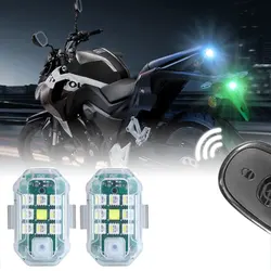 Motorcycle Led Wireless Remote Control Strobe Warning Lamp 7Colors For Motorcycle Bicycle RC Drone Flash Position Indicator Lamp
