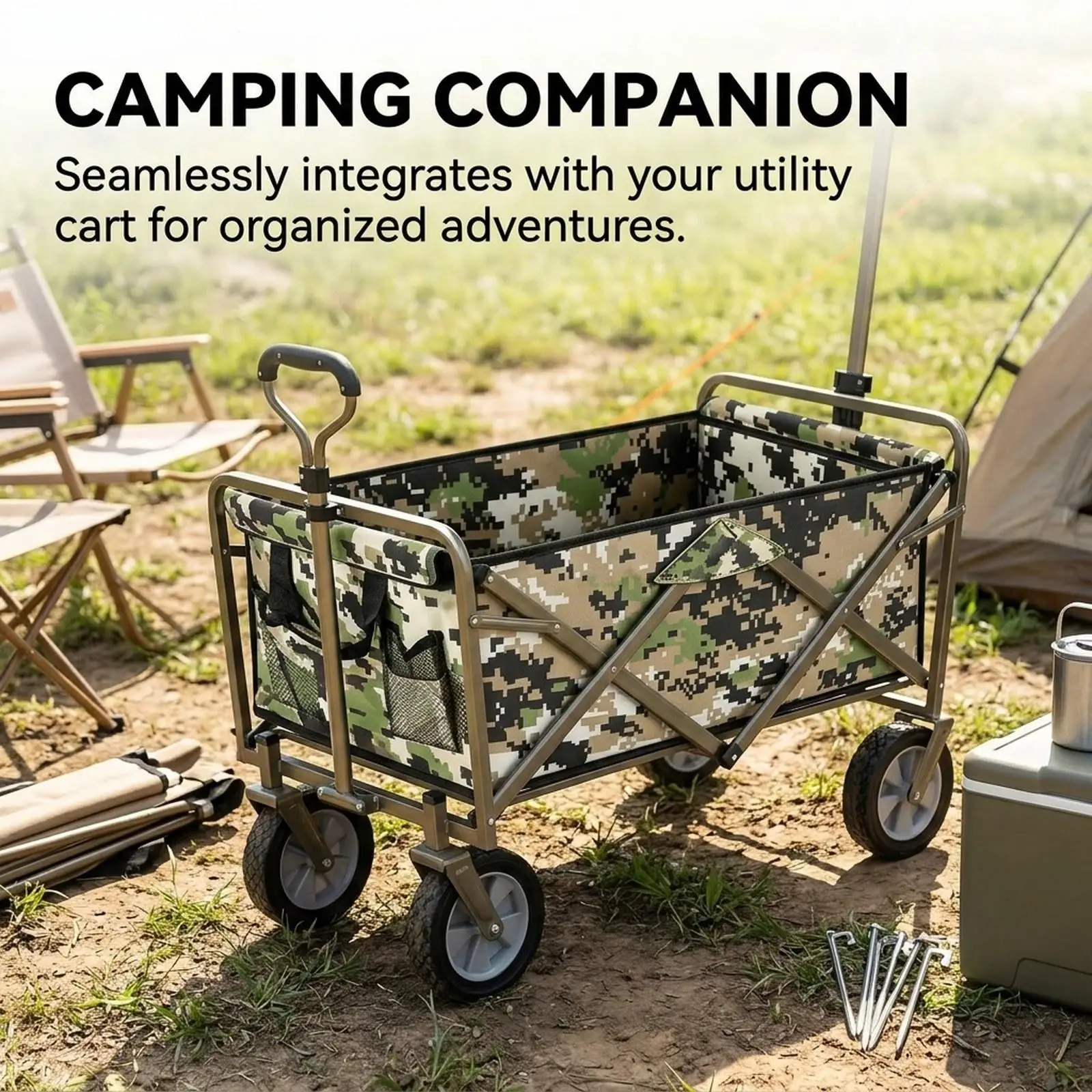 Wagon Liner Accessories Heavy Duty Oxford Cloth Camping Cart Liner Wagon Cloth Pocket Replacement for Garden Grocery Beach Carts