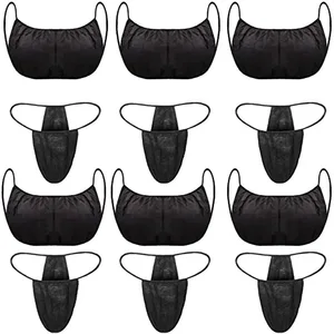 25 Sätze Schönheit BHs und Höschen T Set Taille Stretch 120 cm Einwegbikini -Tanga Höschen für das Bräunungshygien -Spa -Sauna -Briefs 8 Hauptverkäufe Dontal Sales Disposal Höschen - №4