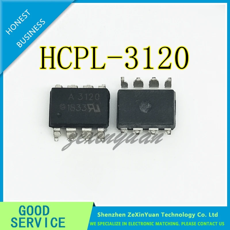 Hcp3120 SOP8 HCPL-3120 SOP A3120 SOP-8 SMD, 10 pièces