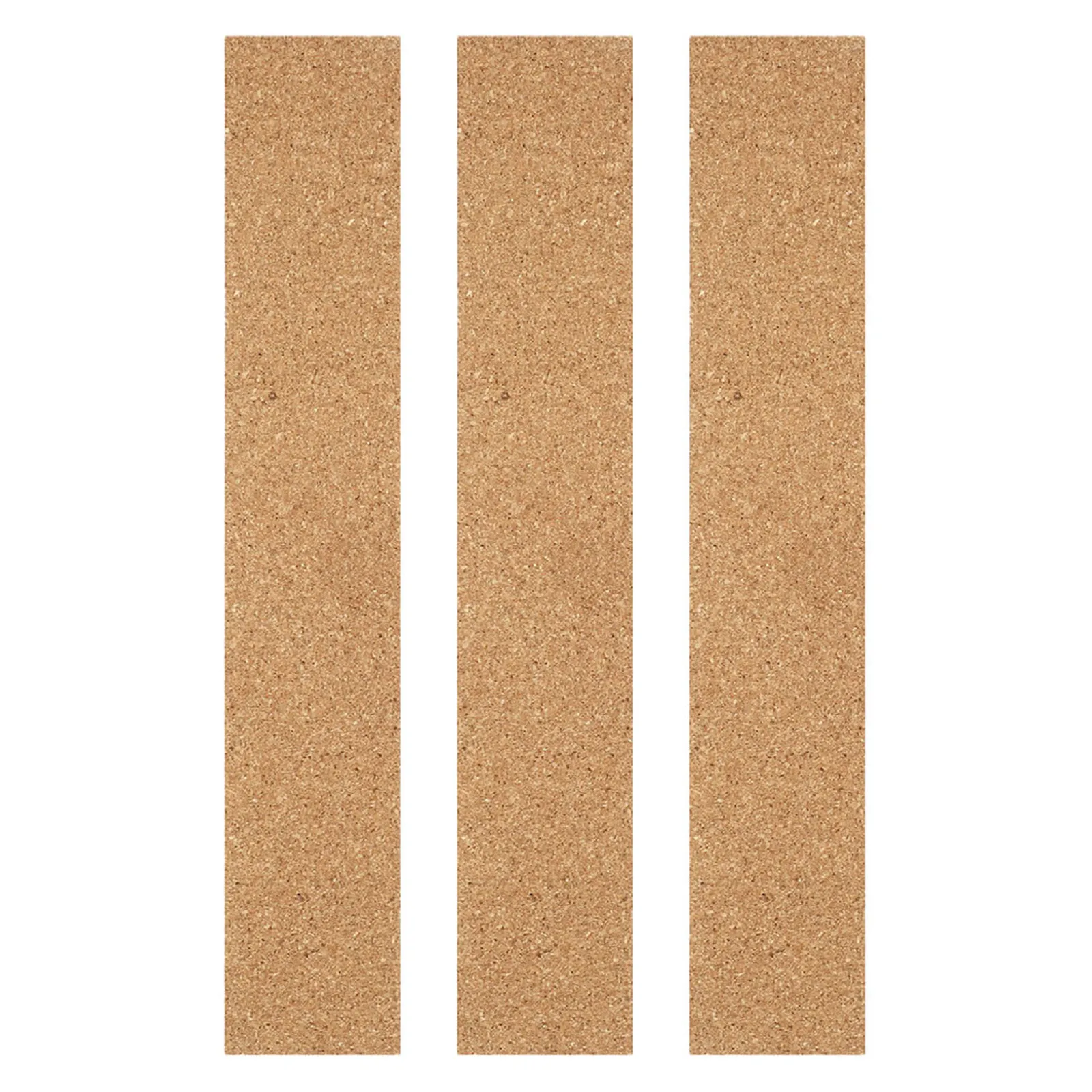 3Pcs Thick Strips Cork Wall Panel For Home Photo Wall Office Worker Brown Mounted Bulletin Board Easy