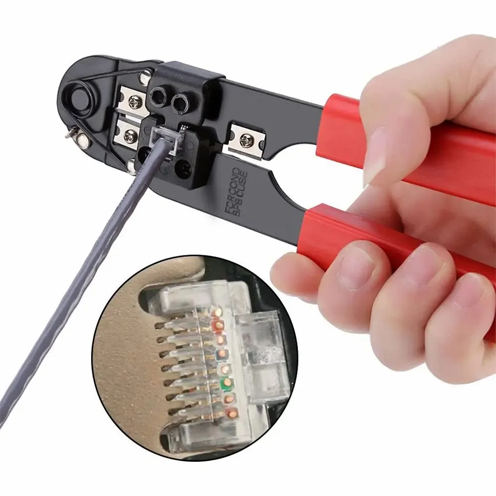Imagem -03 - Zoerx-network Crimping Tool Modular Crimper Networking Wire Tool Kit Cortar e Descascar Cabos de Rede Apenas para 8p8c Rj45