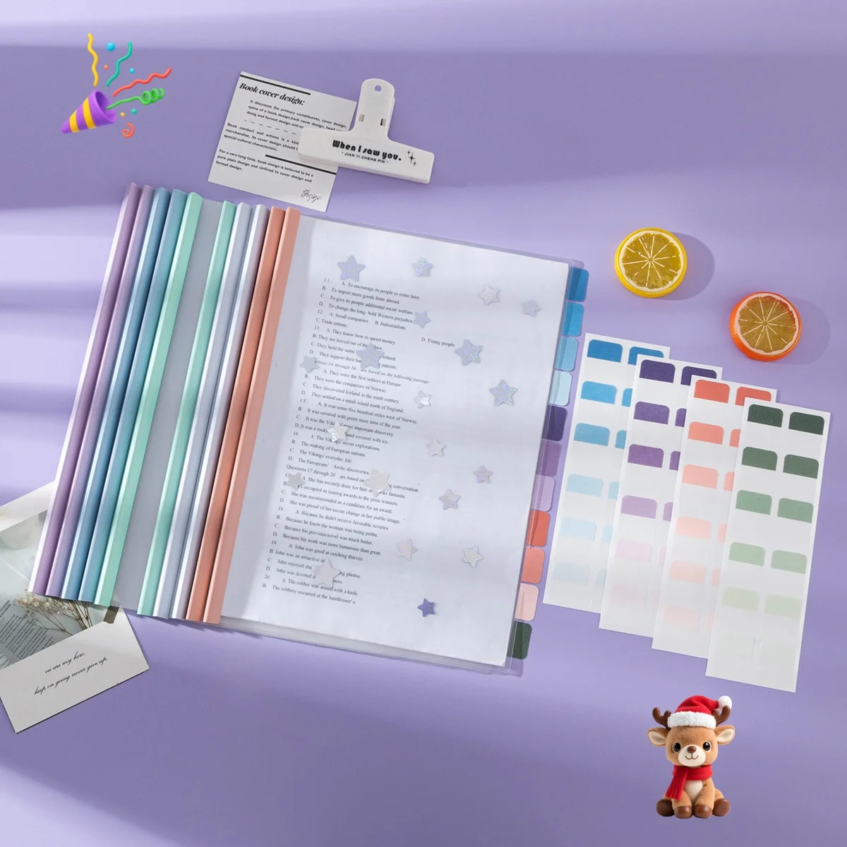 

A4 Transparent File Folder with Pull Rod, Large Capacity, Thickened, for Exam Papers, Documents, and Reports