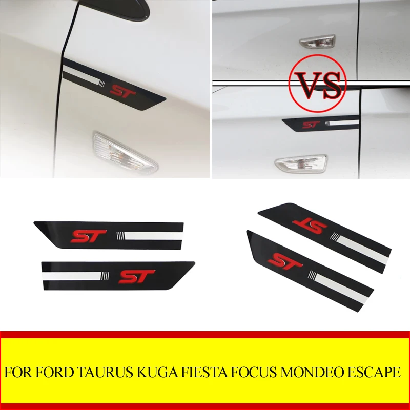 For Ford Taurus Kuga Fiesta Focus Mondeo Escape St Vignale Car Side door blade Side wing decorative patch Accessories